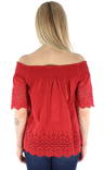 Only T-shirt Shery Anglaise Off Shoulder - T-shirts för damer - 123665 - 4