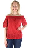 Only T-shirt Shery Anglaise Off Shoulder - T-shirts för damer - 123665 - 1