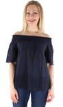 Only T-shirt Shery Anglaise Off Shoulder - T-shirts för damer - 123665 - 2