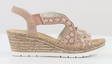 Rieker Sandals med kilklack 61916-31, rose - Rieker sandals - 130605 - 1