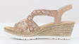 Rieker Sandals med kilklack 61916-31, rose - Rieker sandals - 130605 - 2