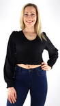 Vero Moda damskjorta Malou v-ringad svart - Långärmade tröjor för damer - 133475 - 1
