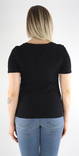 Vero Moda T-Shirt Aggi ribb, svart - T-shirts för damer - 130835 - 2