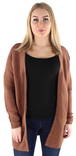 Vila Stickad kofta Lalaline long brun - Stickat för damer - 125275 - 1