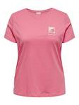 Only Carmakoma plus size t-shirt för damer Tropic coral - T-shirts för damer - 136065 - 1