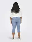 Only Carmakoma plus size capris HW trosor ljusblå denim - Shorts och capribyxor för damer - 136425 - 3