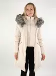Only dam vinterkappa Ny Linette Fur Huva pumice stone/dtm - Vinterjackor för damer - 137115 - 2
