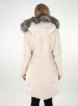 Only dam vinterkappa Ny Linette Fur Huva pumice stone/dtm - Vinterjackor för damer - 137115 - 3