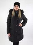 Only dam vinterkappa Puffer svart/svart päls - Vinterjackor för damer - 137265 - 1