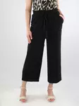Vila stretchbyxor Belted Culotte svart - Byxor för damer - 138525 - 1