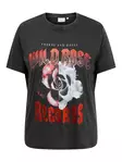 Only Carmakoma T-shirt svart/rosa - T-shirts för damer - 141395 - 1