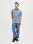 Jack&Jones kortärmad herrskjorta fänrik blå - Skjortor för herrar - 138025 - 3