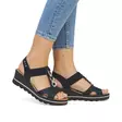 Rieker kilsandaler för damer 67498-00 svart - Rieker sandals - 137955 - 6
