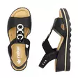 Rieker kilsandaler för damer 67498-00 svart - Rieker sandals - 137955 - 3