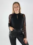 Vero Moda damskjorta i spets, svart - Långärmade tröjor för  damer - 139325 - 1