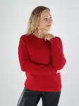 Vila damtröja O-Neck jester röd - Stickat för damer - 139575 - 1