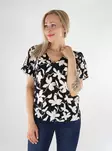 Vila dam t-shirt V-ringad svart skönhet/po - T-shirts för damer - 136455 - 1