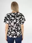 Vila dam t-shirt V-ringad svart skönhet/po - T-shirts för damer - 136455 - 2