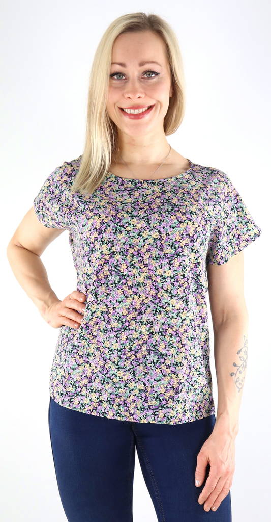 JDY T-Shirt Piper svart/lavendula - T-shirts för damer - 132975 - 1