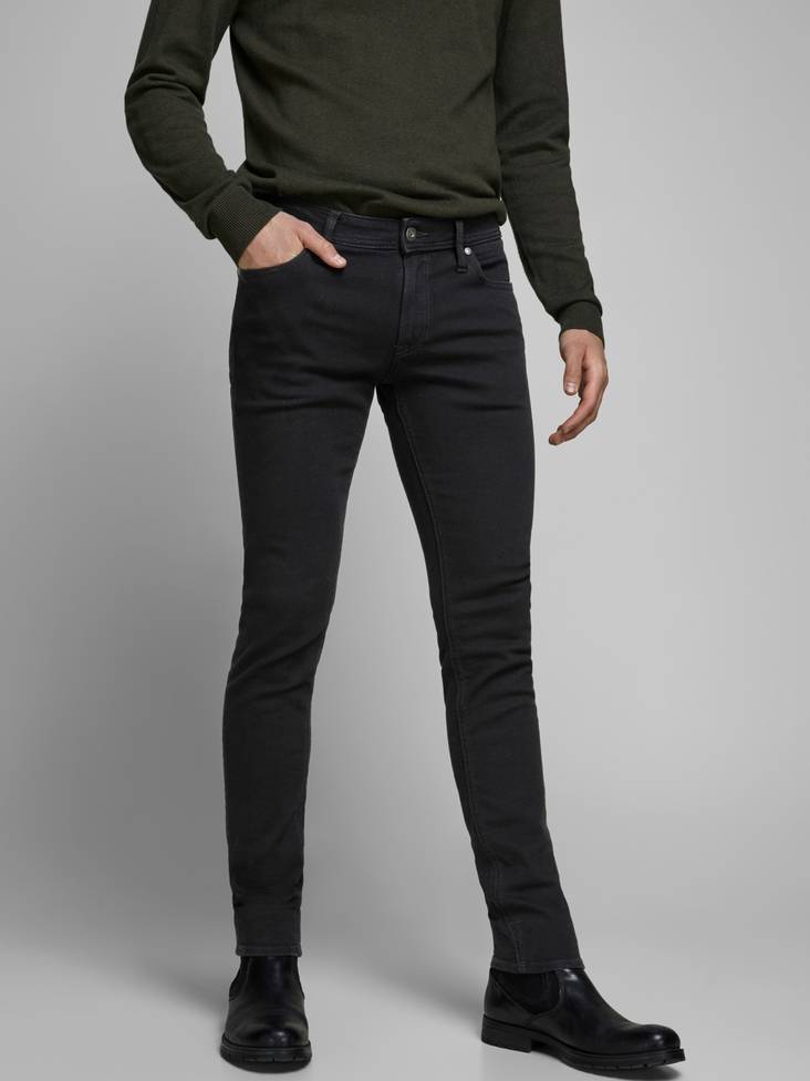 Jack & Jones herr Skinny fit jeans Liam am816 svart - Jeans för herrar - 127785 - 1