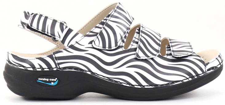 Nursing Care Maskintvättbar sandaler läder WG18F81 zebra - Arbetsskor för damer - 132515 - 1