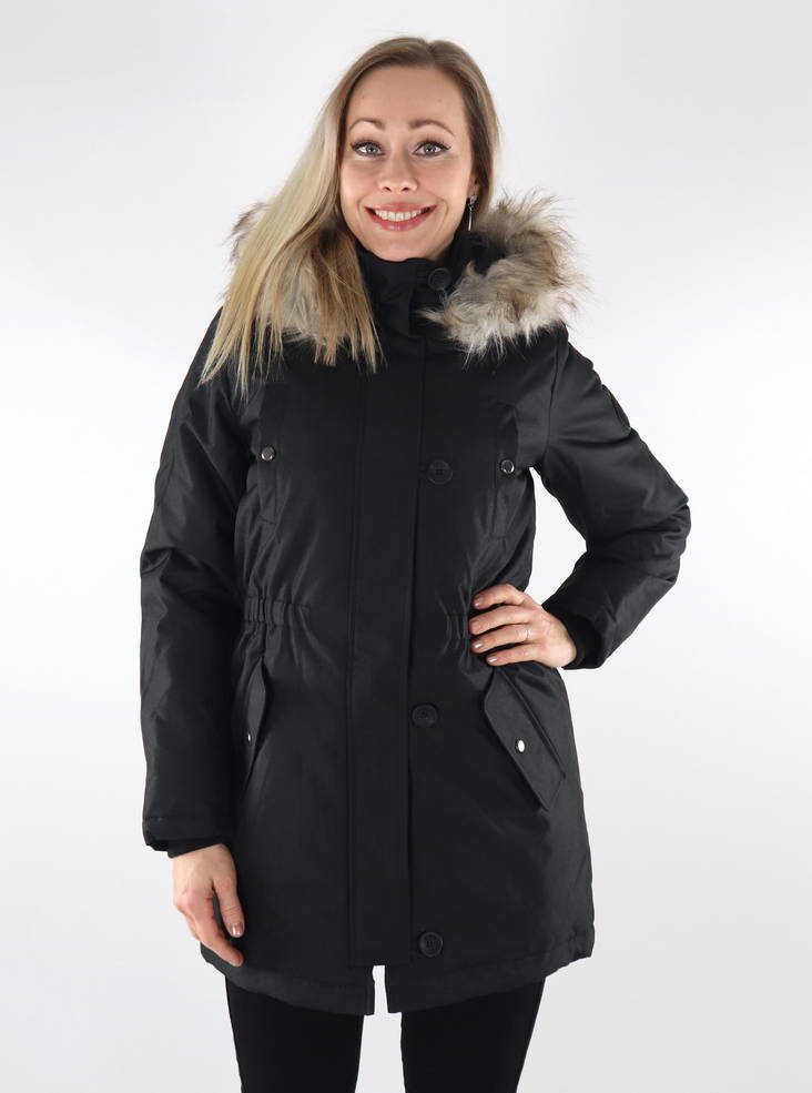Only Iris Fur parka kappa för dam svart - Parkas för damer - 134925 - 1