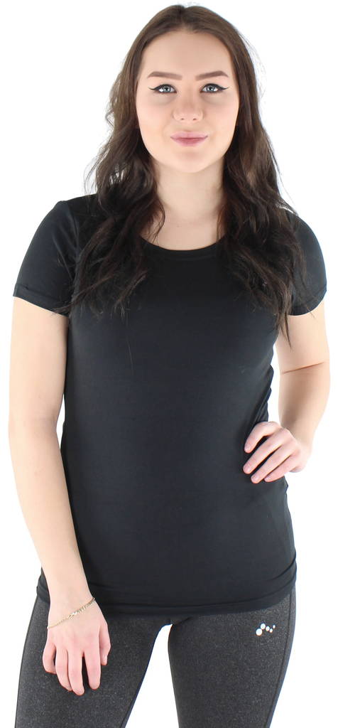 Only Play dam sport t-shirt Clarissa, svart, pink - Sport T-shirts för damer - 122895 - 1