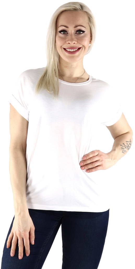 Only dam t-shirt, lös passform Moster o-neck vit - T-shirts för damer - 128005 - 1