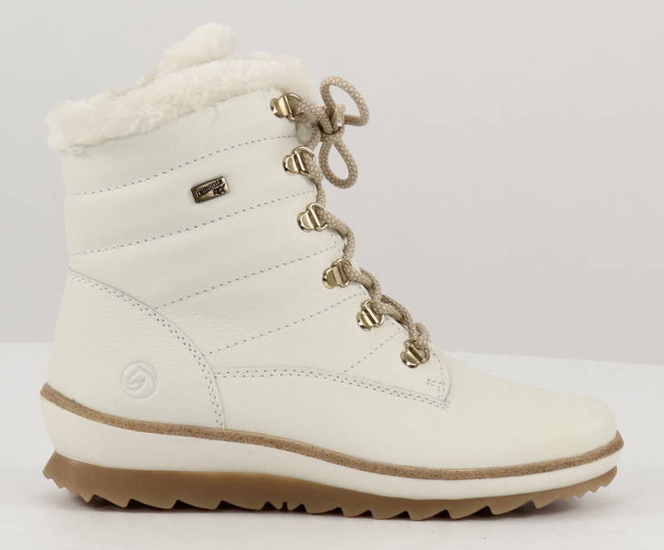 Rieker Remonte dam Stövletter i läder R8480-80 vit - Rieker ankelboots - 132225 - 1