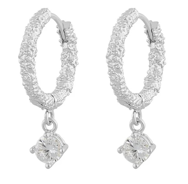 Snö of Sweden Örhängen Palma ring silver/klar - Örhängen - 133035 - 1