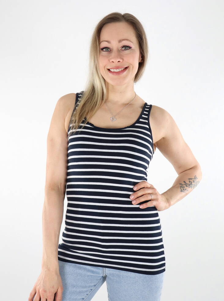 Vero Moda randig topp för dam Maxi My Soft night sky/vit - Toppar för damer - 136155 - 1