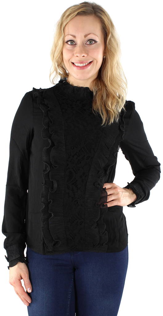 Vila Blus Victoria svart - Långärmade tröjor för  damer - 119915 - 1