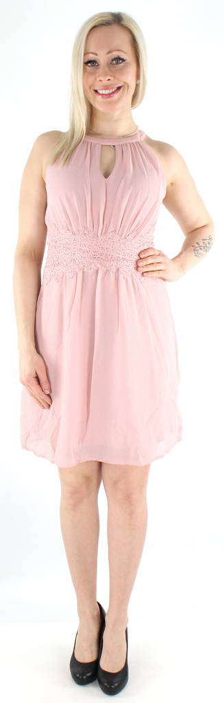 Vila kort klänning Milina halterneck pale mauve, ljusröd - Klänningar och tunikor - 125665 - 1