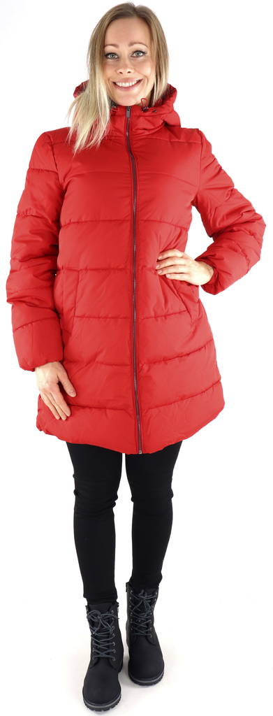 Vila dam Jacka Karla lång puffer pompeianröd - Vinterjackor för damer - 132085 - 1