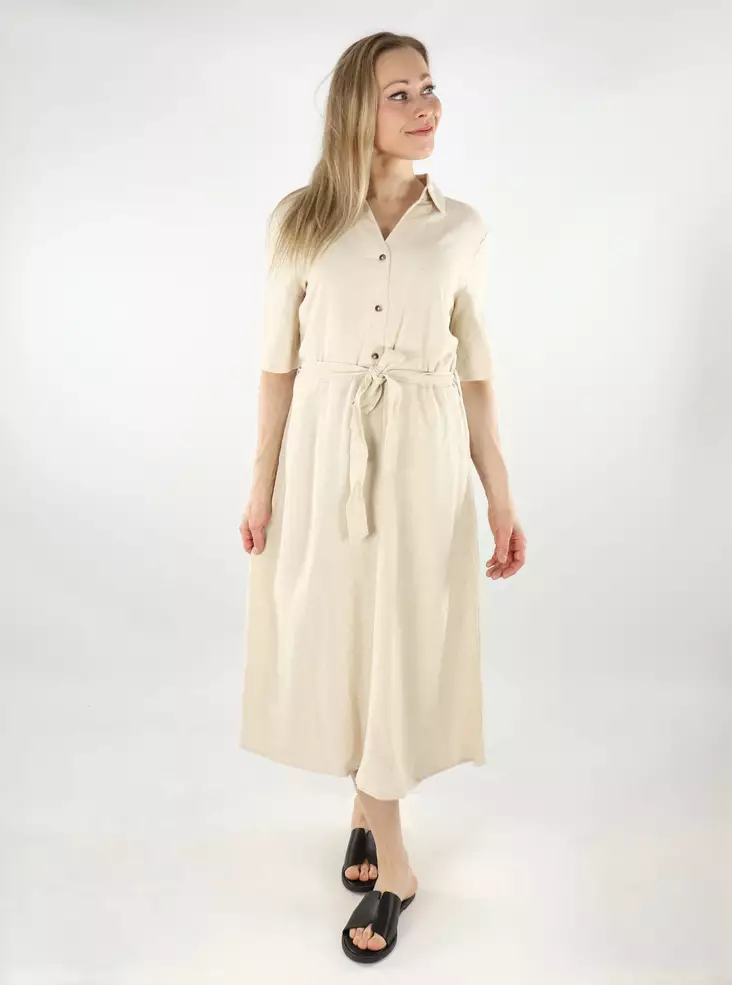 JDY midiklänning Say 2/4 Midi Shirt oatmeal - Klänningar och tunikor - 138705 - 1