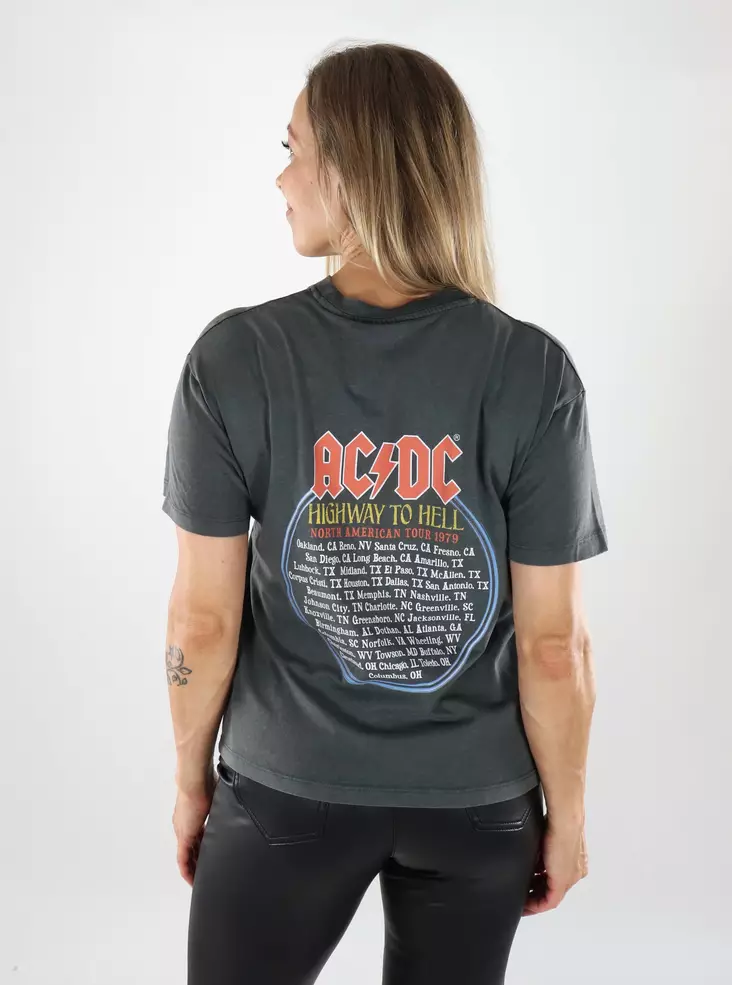 JJXX dam t-shirt JJXXACE RLX mörkgrå/AC-DC - T-shirts för damer - 139215 - 1