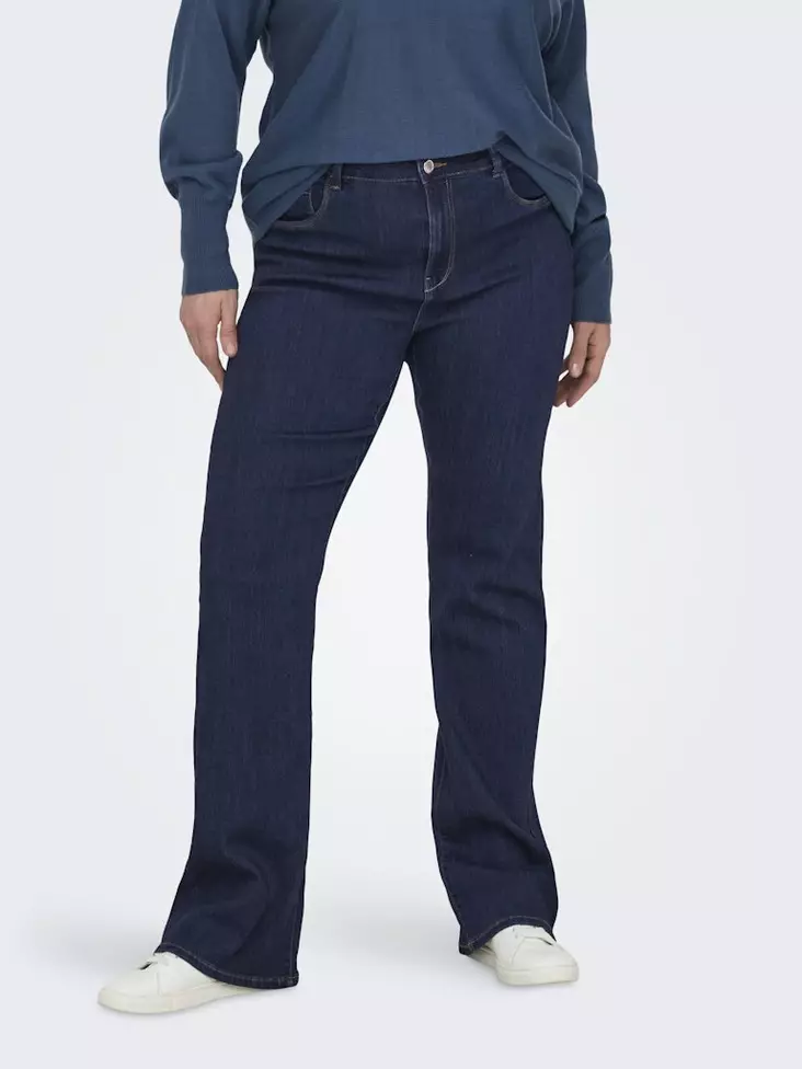 Only Carmakoma Plussize Jeans Thunder flared mörkblå - Jeans för damer - 140665 - 1