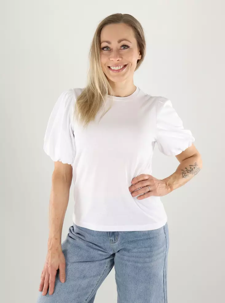 Pieces t-shirt i klarvit - T-shirts för damer - 141195 - 1