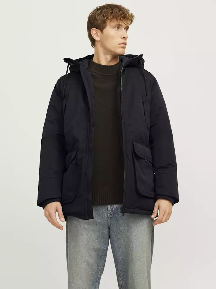 Jack&Jones parka kappa för herr Construct svart - Jackor och parkas för herrar - 137465 - 1