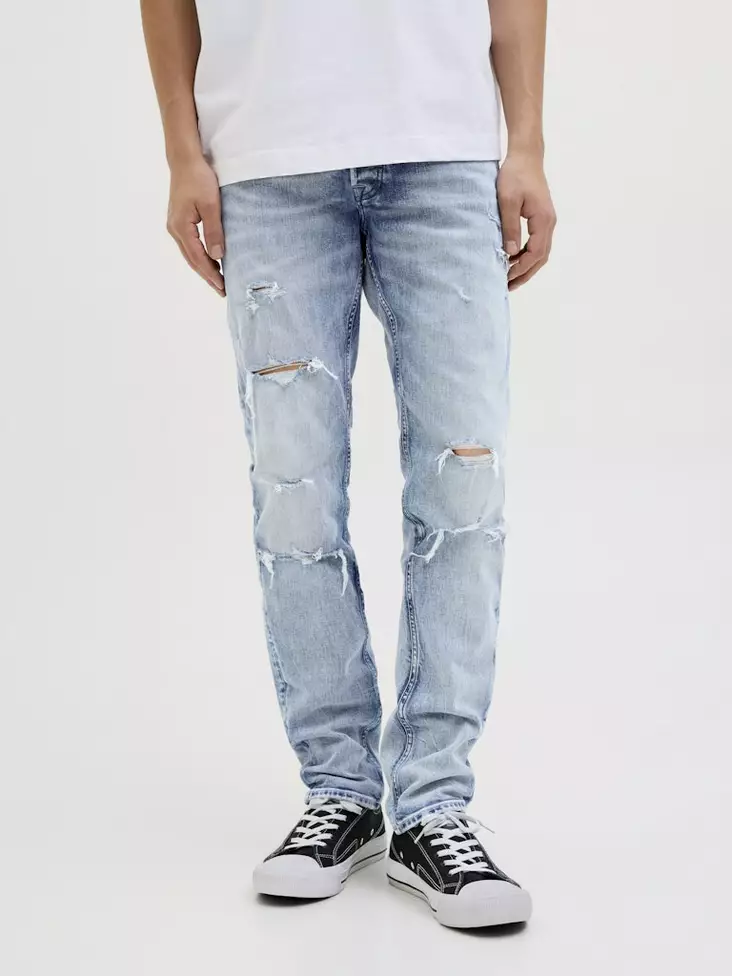 Jack&Jones slitna jeans för herr Original 152 blå denim - Jeans för herrar - 138045 - 1