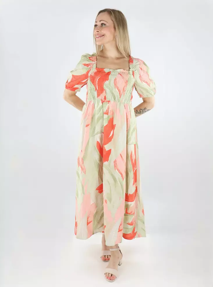 JDY midiklänning Smock sandskal/rosa - Klänningar och tunikor - 138545 - 1