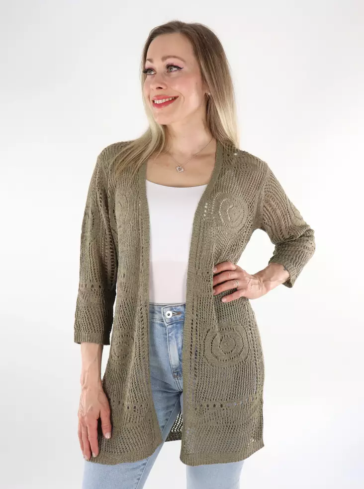 JDY kofta för damer / kimono 3/4 Mermaid - Stickat för damer - 136325 - 1