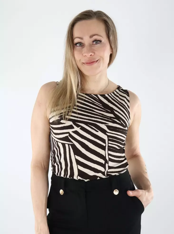 JDY damtopp sandshell/choklad - Toppar för damer - 140445 - 1