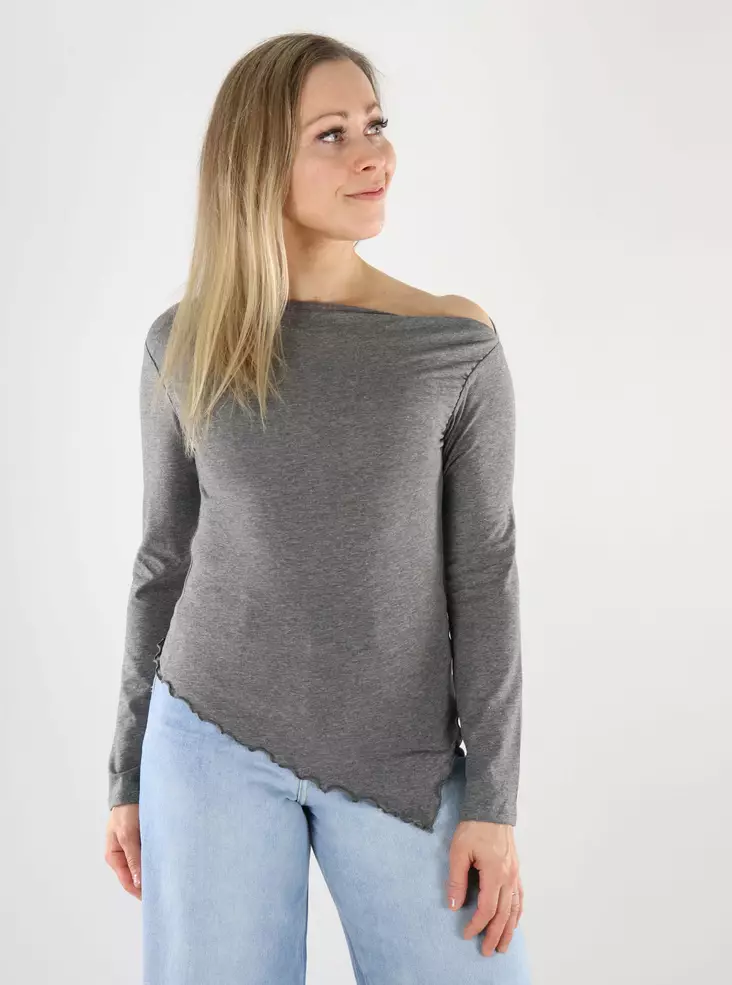 JJXX skjorta asymmetrisk mörkgrå - Långärmade tröjor för  damer - 140805 - 1