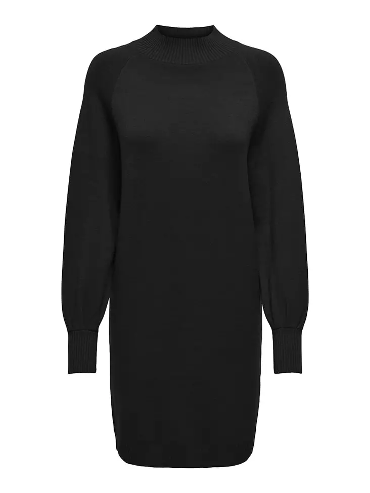 Only Carmakoma stickad klänning i plusstorlek för damer Highneck svart - Stickat för damer - 137455 - 1