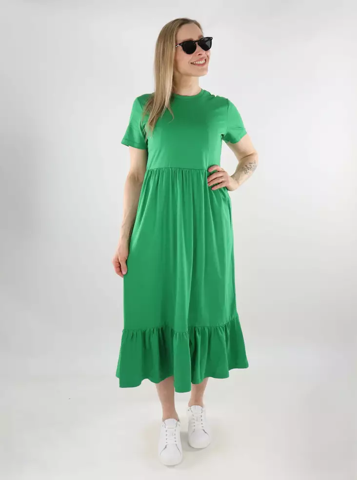 Only ekologisk bomullsklänning ONLMAY Peplum grönt bi - Klänningar och tunikor - 138205 - 1