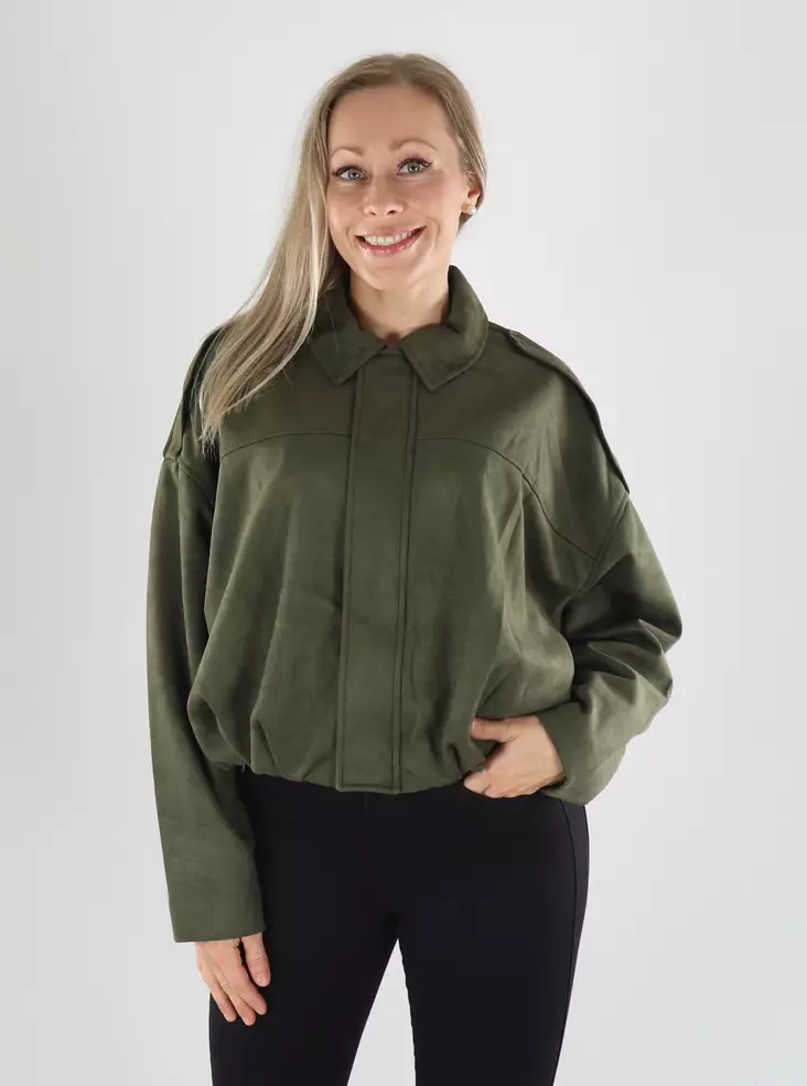 Only Jacka ONLMOON-STINA FAUX SUEDE BOMBER grape leaf - Skinnjackor och PU-jackor för damer - 141675 - 1