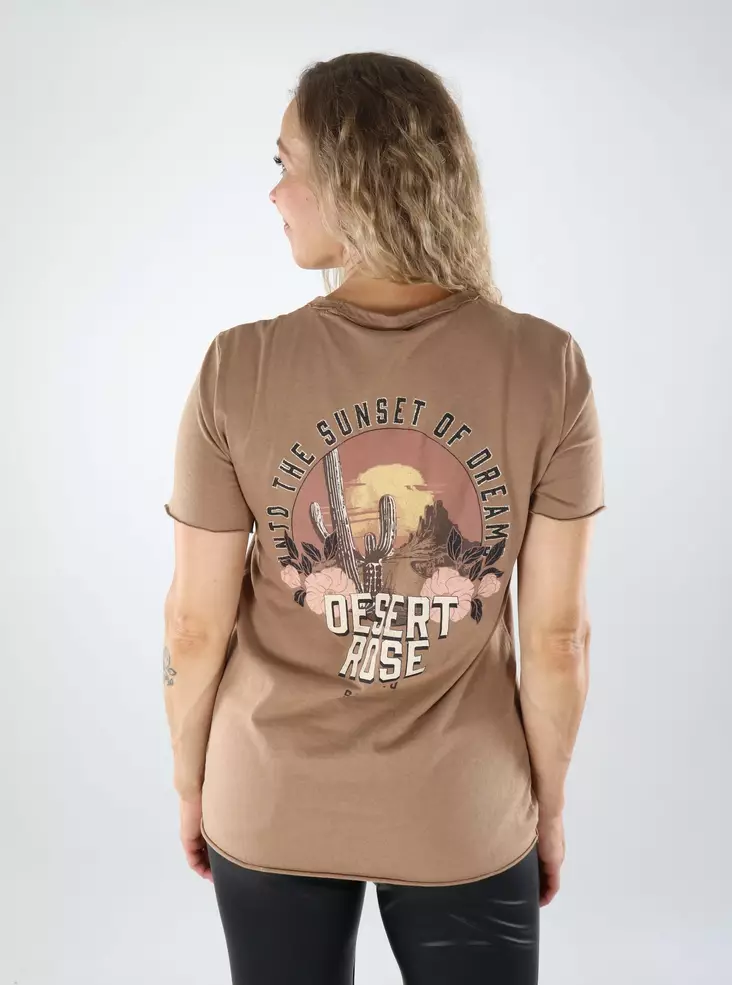 Only dam t-shirt cocoa creme/texana rosa - T-shirts för damer - 138965 - 1