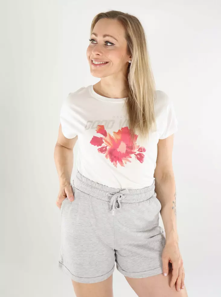 Only Play dam t-shirt Aub-splash cloud dancer - Sport T-shirts för damer - 138345 - 1