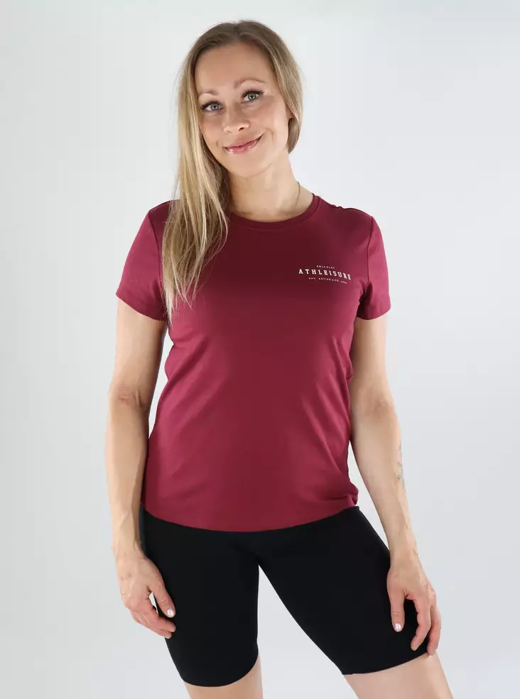 Only Play dam t-shirt vinröd - Sport T-shirts för damer - 138895 - 1